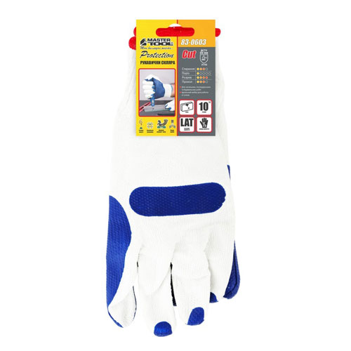 Робочі рукавички скляра Mastertool з облитою долонею